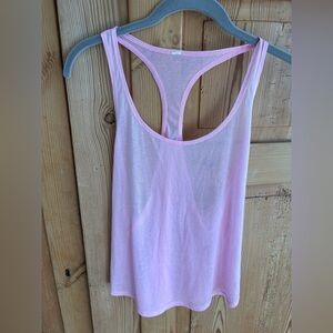 ALO Pink Sheer Tank Top